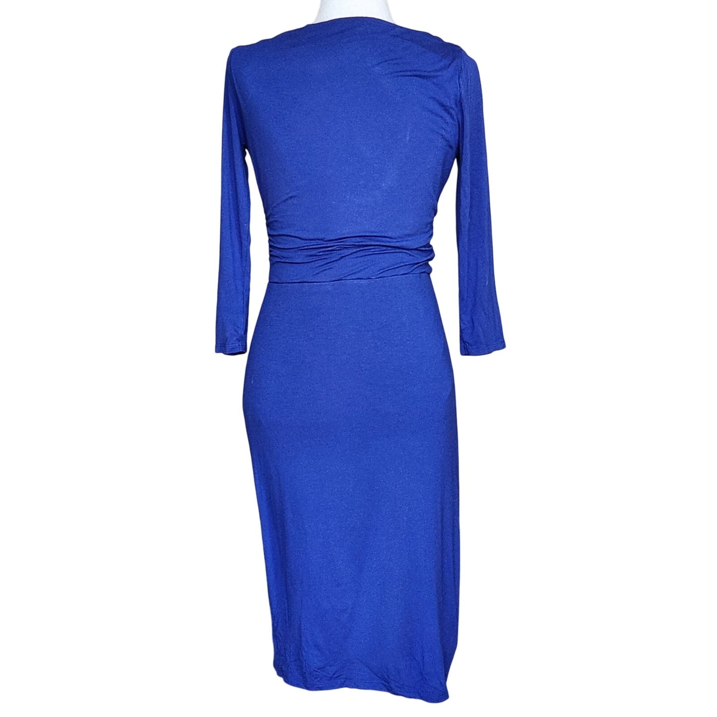 Boden Women's Blue Knee Length 3/4 Sleeve Jersey Stretch Dress Size 6