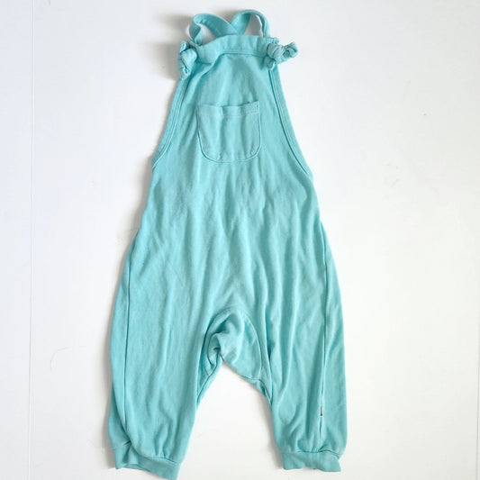 Kyte Baby Bamboo Jersey Adjustable Overall Romper Pants in Turquoise Size 3T
