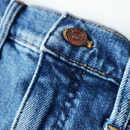 Madewell Women's High-Rise Denim Cutoff Shorts Dark Blue Onaway Wash Size 28