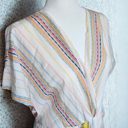 America & Beyond Women's Rainbow Sunshine Maxi Beach Cover-up Size XL
