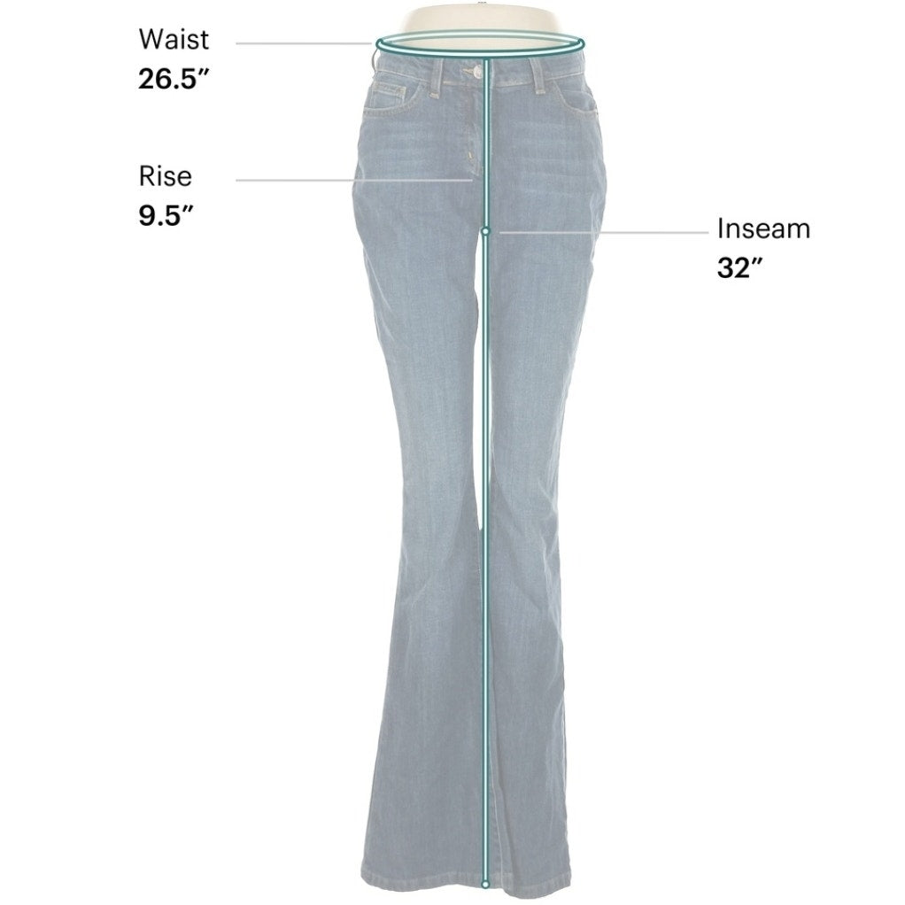 Boden Women's High Rise Flare Leg Boot Cut Indigo Blue Jeans Size 8L US | 12L UK