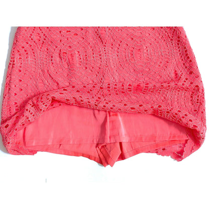 Lilly Pulitzer Alice Skort Coral Pink Eyelet Stretch Mini Skirt Women's Size 0