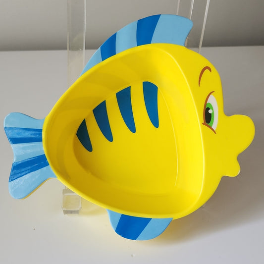 Disney Store Vintage 2000s The Little Mermaid Flounder Fish Child's Plastic Bowl