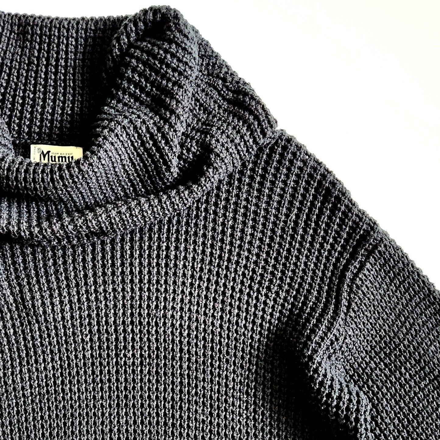 Show Me Your Mumu Hicks Sweater Black Knit Bell Sleeves Turtleneck | Women's Size M