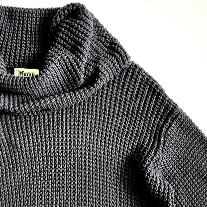 Show Me Your Mumu Hicks Sweater Black Knit Bell Sleeves Turtleneck | Women's Size M