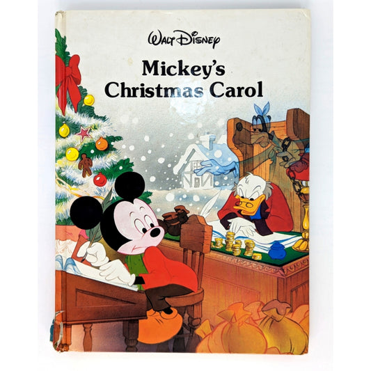 Disney Mickey's Christmas Carol Hardcover Children's Holiday Book Vintage 1988