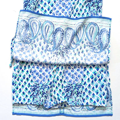 Lilly Pulitzer Women's Pearl Shift Romper Dress Blue White Pineapple Print Size 00