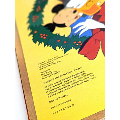 Disney Mickey's Christmas Carol Hardcover Children's Holiday Book Vintage 1988