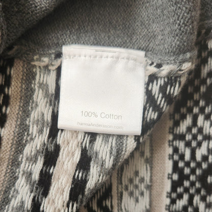 Hanna Andersson Snow & Tell Fair Isle Sweater Dress Grey Multi Size 5 | 110 cm