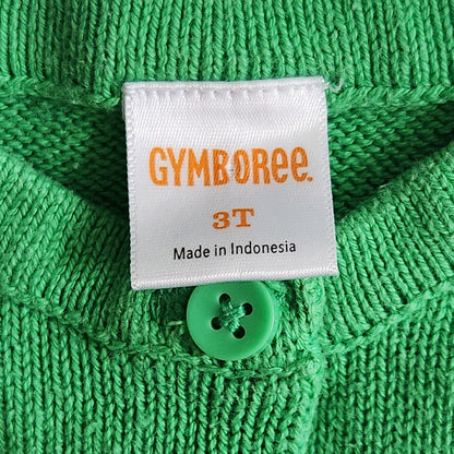 Gymboree Pocket Full of Posies Toddler Girls Green Turtle Cardigan Size 3T