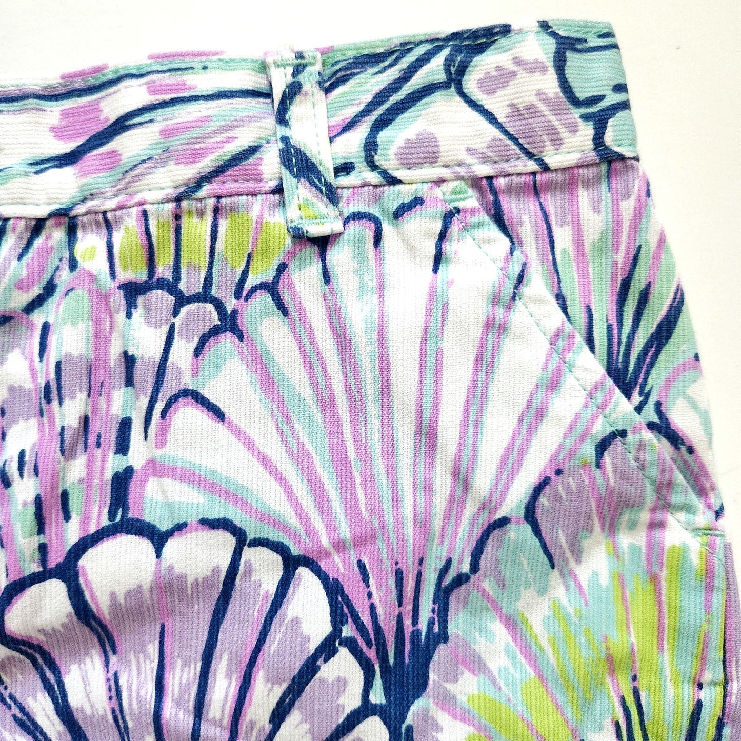 Lilly Pulitzer Girls Shello Seashells Multicolored Adjustable Shorts Size 14