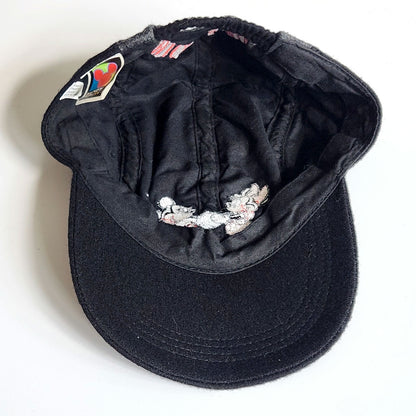 Disney Vintage 1990 Mickey & Minnie Mouse Gray & Black Wool Cap Stretch Fit OS