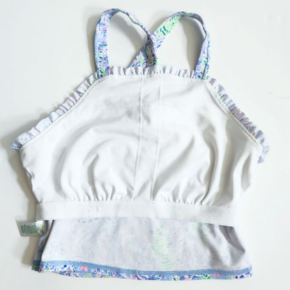 Lilly Pulitzer Luxletic Letitia Bra Tank in Blue Peri The Turtle Package Size M