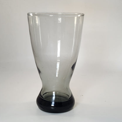 Vintage MCM Libbey Stax Smoky Gray Barware 12 oz Pilsner Beer Glass