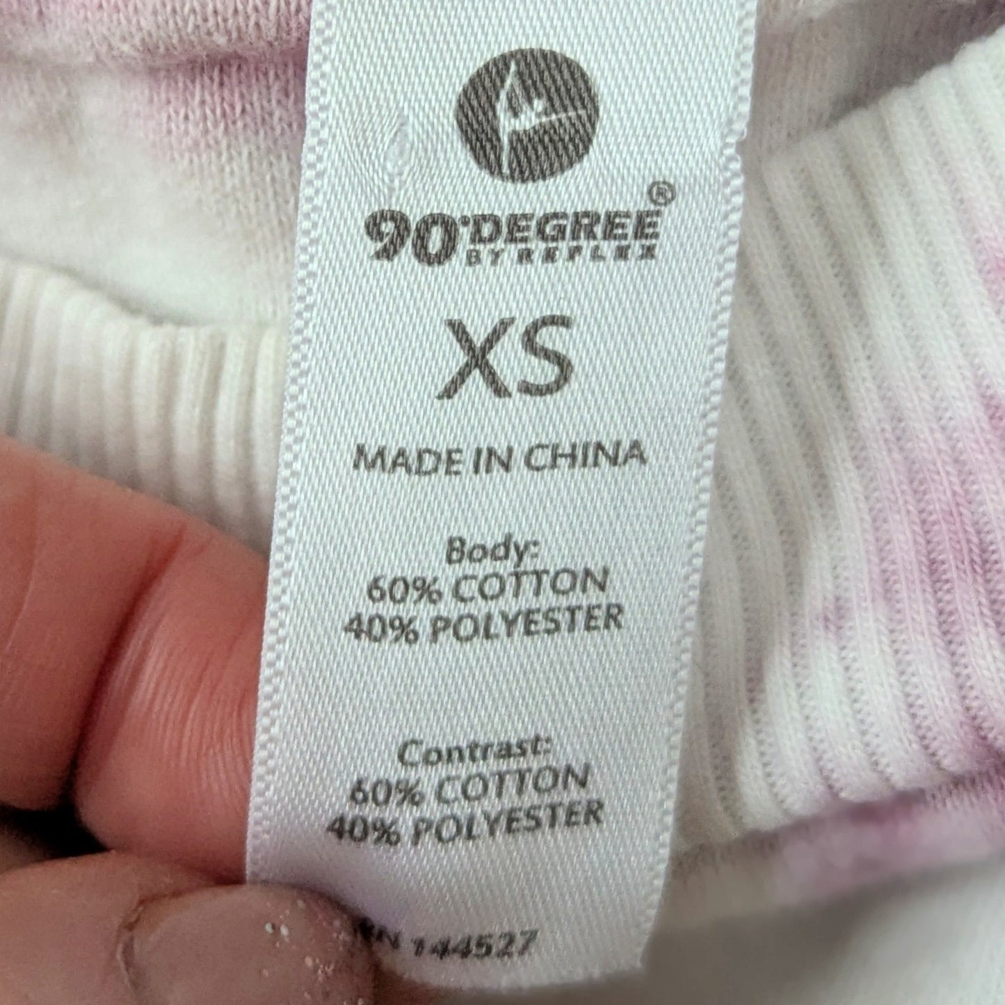 90 Degree by Reflex Women's White & Purple Tie Dyed Crewneck Sweatshirt Size XS