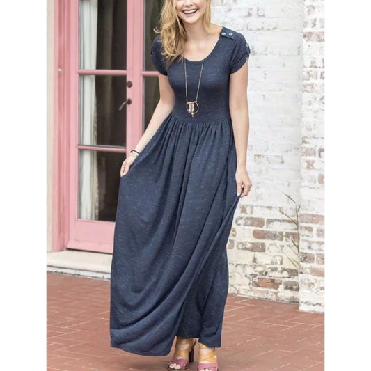 Matilda Jane Deep Water Blue T-shirt Maxi Dress Size S