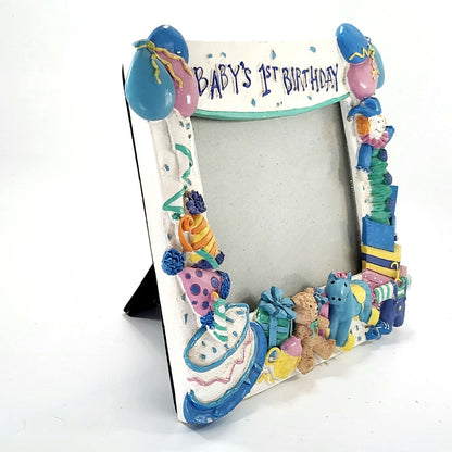 Vintage Papel Giftware 1990s 3D Pastels Baby’s 1st Birthday 4x6 Picture Frame