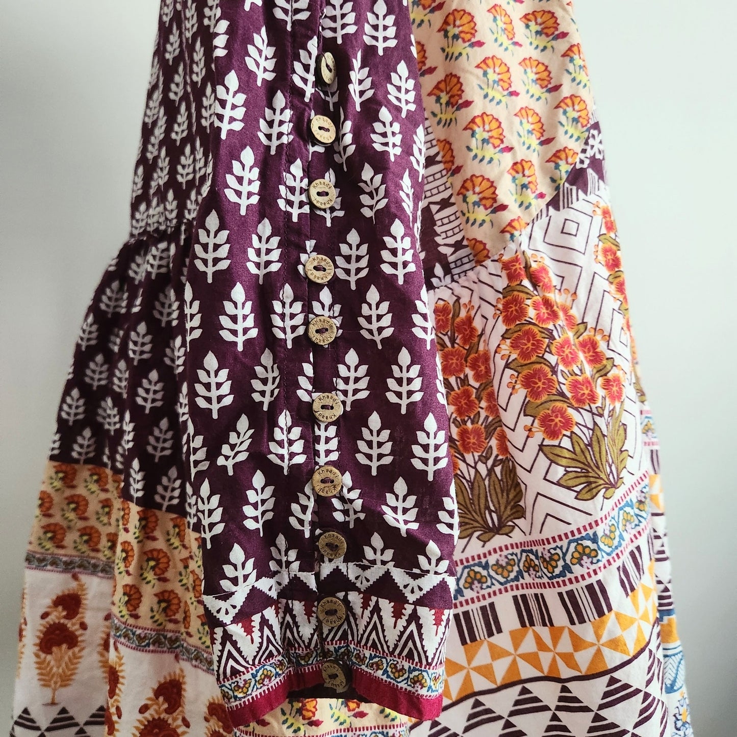 Khaadi Women's Bohemian Cotton Pom Pom Long Sleeve Flare Tunic Made in Pakistan Size 8