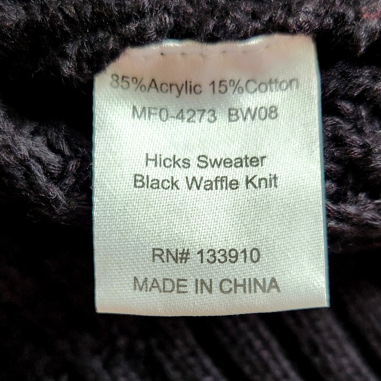 Show Me Your Mumu Hicks Sweater Black Knit Bell Sleeves Turtleneck | Women's Size M