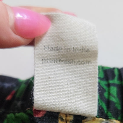 Printfresh Women's Cropped PJ Pajama Pants Organic Cotton Bagheera Print Size XL