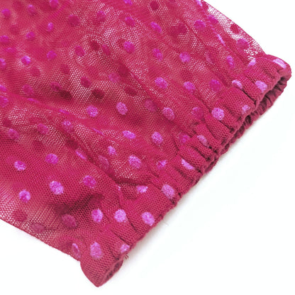 Mini Boden Girls Flocked Spot Winter Party Dress in Warm Cranberry Red – Size 13-14Y – NWT