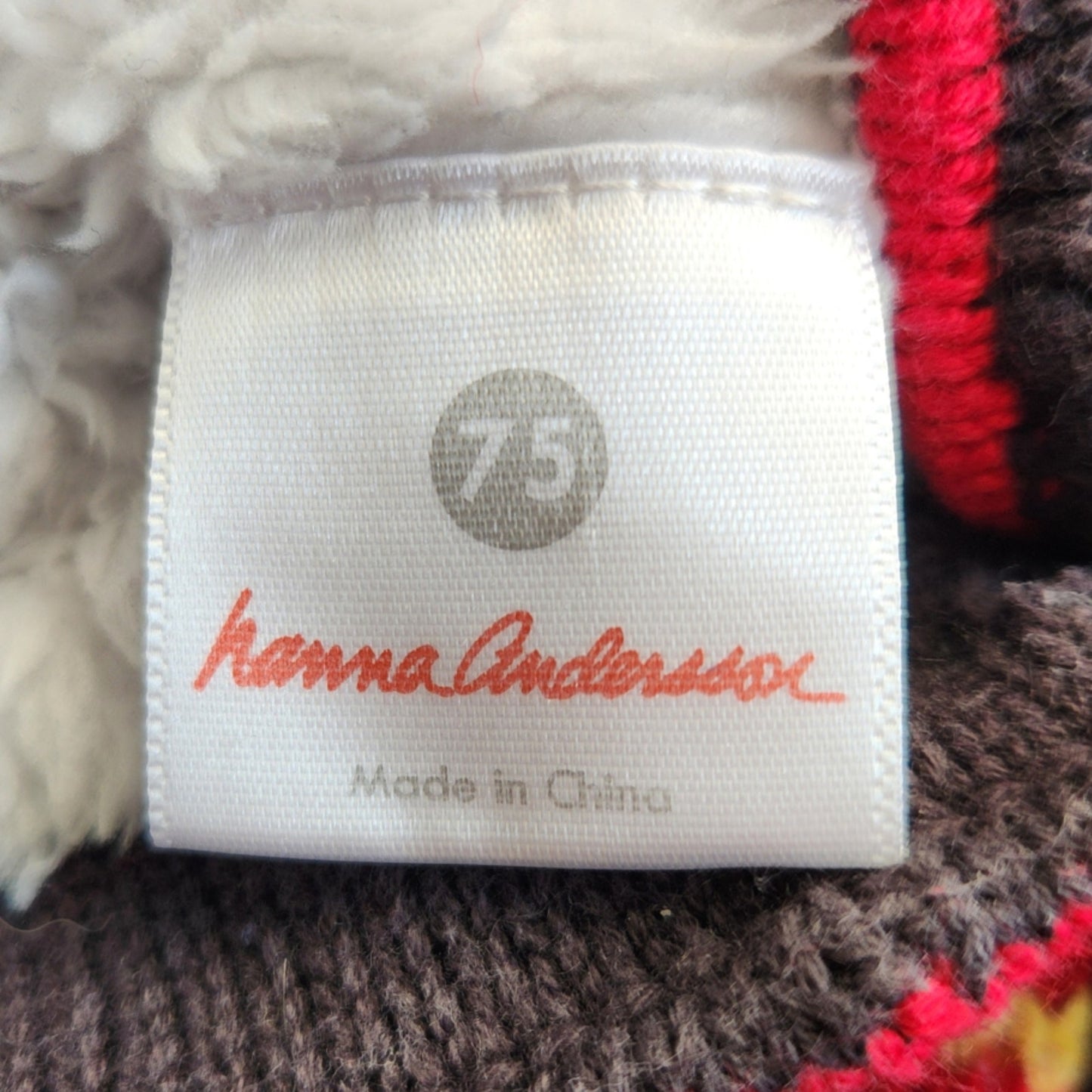 Hanna Andersson Sherpa Lined Pom Sweater Soft Black Polar Bear 12-18 mos | 75 cm