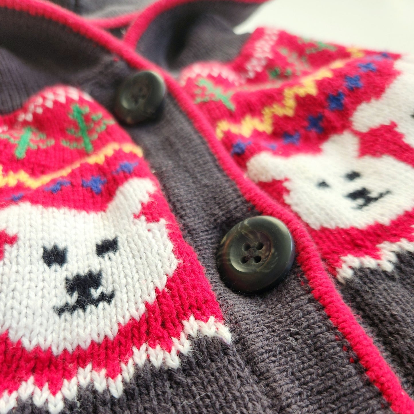 Hanna Andersson Sherpa Lined Pom Sweater Soft Black Polar Bear 12-18 mos | 75 cm
