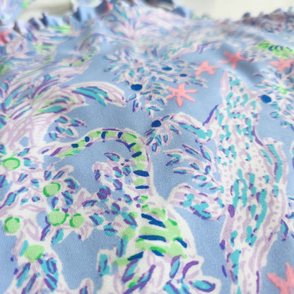 Lilly Pulitzer Luxletic Letitia Bra Tank in Blue Peri The Turtle Package Size M