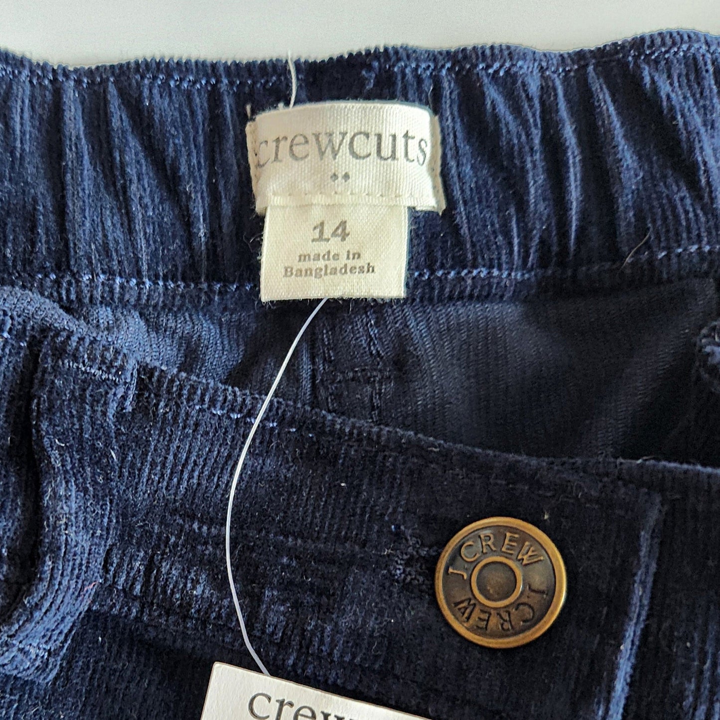 J.Crew Crewcuts Girls' Anywhere Corduroy Navy Blue Pants Size 14 NWT