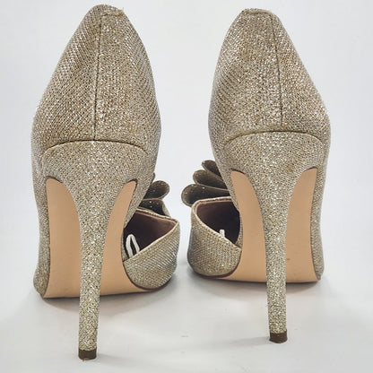 Betsey Johnson Women's Gold Glitter Prince d'Orsay Evening Pumps Size 8.5