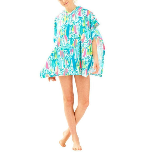 Lilly Pulitzer Girls Terry Lyra Hooded Swim Cover Up Beach Bae Size XL 12-14