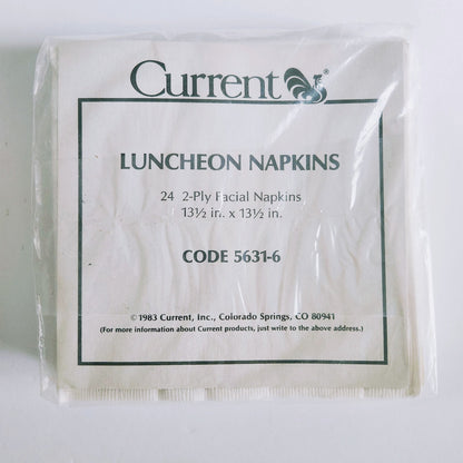 Current Vintage 1983 24 2-Ply Wheat Sunset Facial Paper Napkins	Unsealed