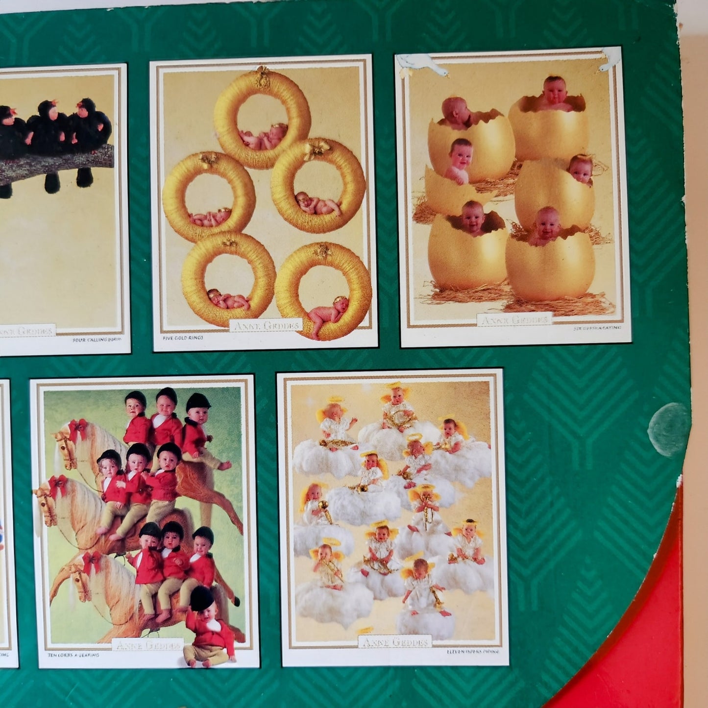 Anne Geddes Christmas Card Set – Vintage 1990s Greeting Cards Boxed Set – 24 Unused Cards w/ Envelopes – “Twelve Days of Christmas”