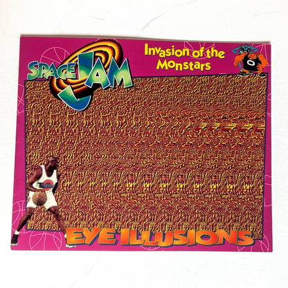 Warner Bros Vintage 1996 Space Jam Magic Eye Illusion Looney Tunes Book