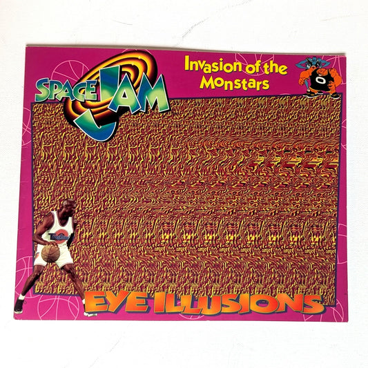 Warner Bros Vintage 1996 Space Jam Magic Eye Illusion Looney Tunes Book