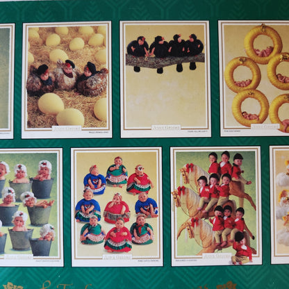 Anne Geddes Christmas Card Set – Vintage 1990s Greeting Cards Boxed Set – 24 Unused Cards w/ Envelopes – “Twelve Days of Christmas”