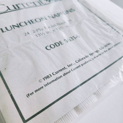 Current Vintage 1983 24 2-Ply Wheat Sunset Facial Paper Napkins	Unsealed