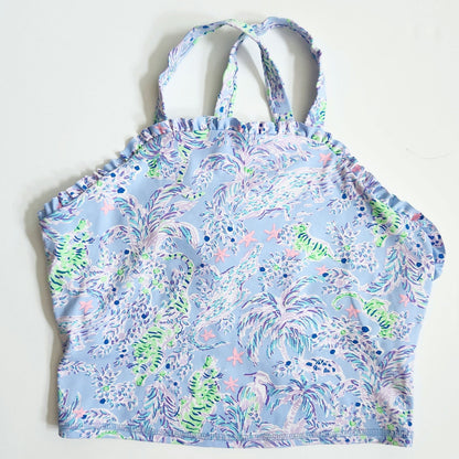 Lilly Pulitzer Luxletic Letitia Bra Tank in Blue Peri The Turtle Package Size M