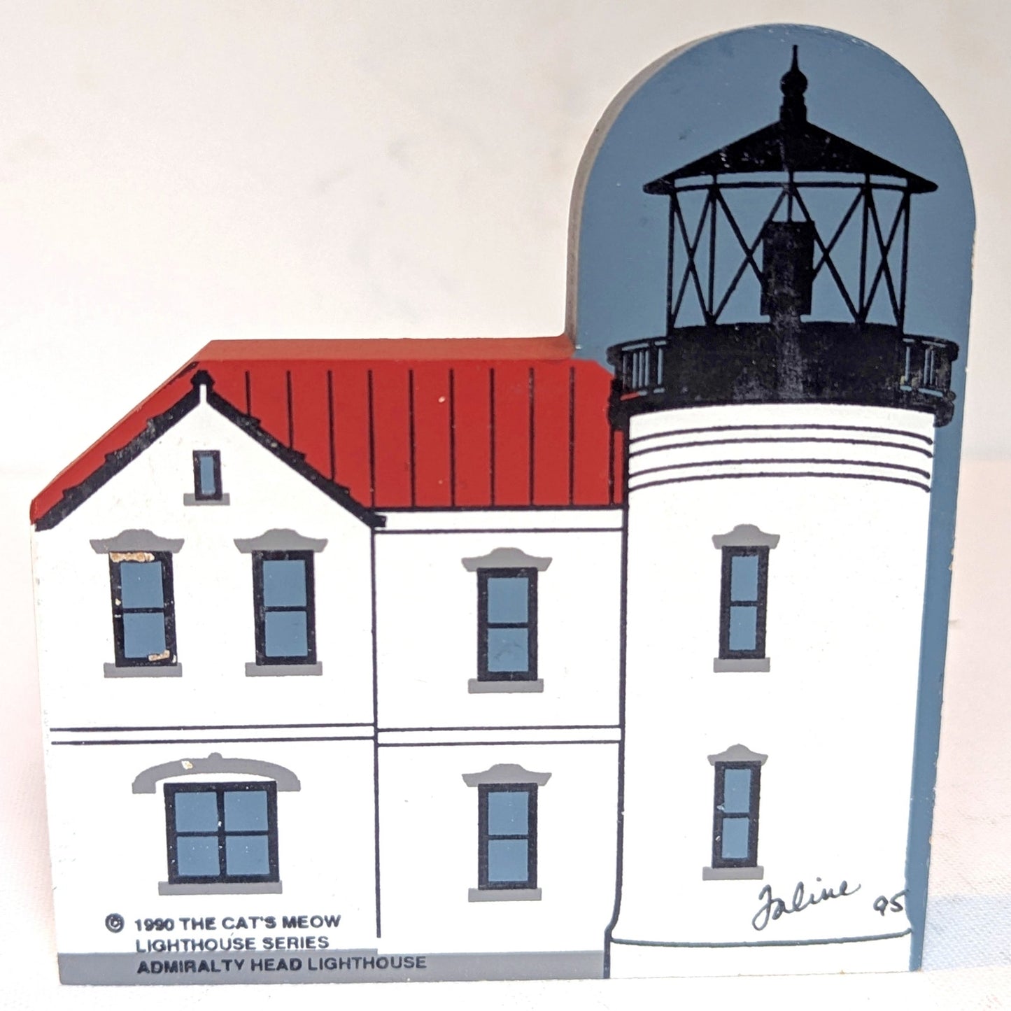 Cat's Meow Vintage 1990 Admiralty Head Lighthouse Signed 1995 Lighthouse Series