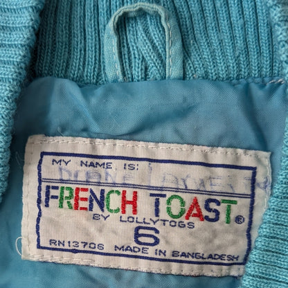 French Toast	by Lollytogs Vintage 1980s Turquoise Pink Easter Egg Jacket Size 6