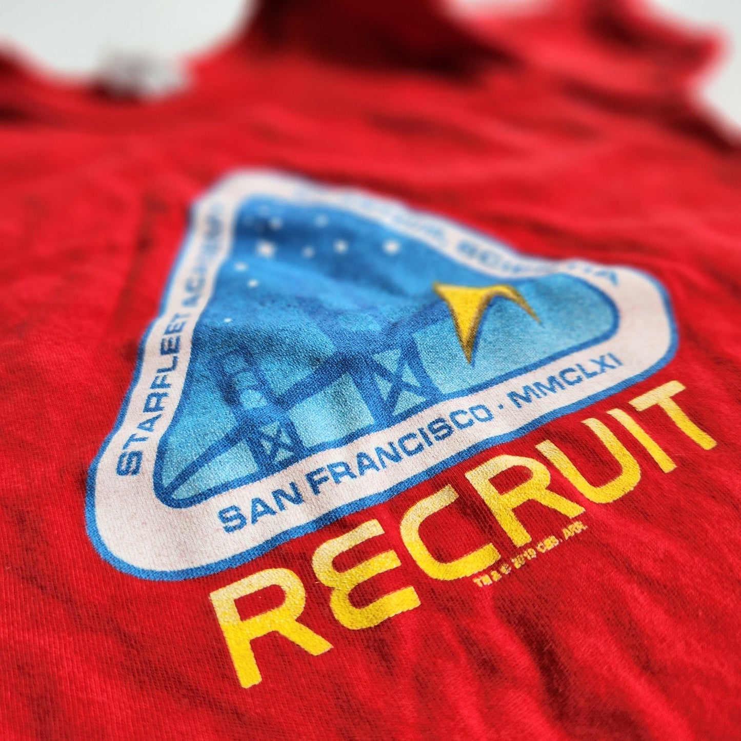NASA Starfleet Academy Recruit Red Baby Bodysuit by Rabbit Skins Size 24 Months