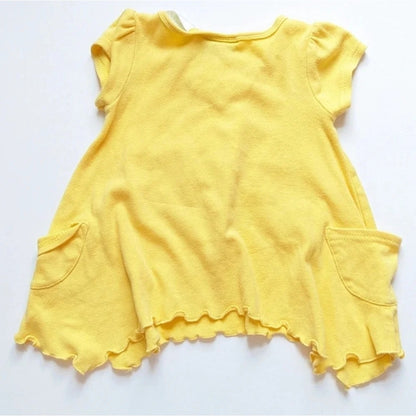 Vintage Sesame Street Baby Shirt Yellow “Love Peace Elmo” Tunic Size 18 Months