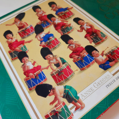 Anne Geddes Christmas Card Set – Vintage 1990s Greeting Cards Boxed Set – 24 Unused Cards w/ Envelopes – “Twelve Days of Christmas”