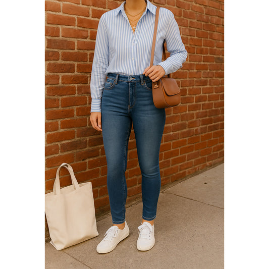Madewell 10” High-Rise Skinny Jeans | Roz Wash Dark Denim Blue | Size 29