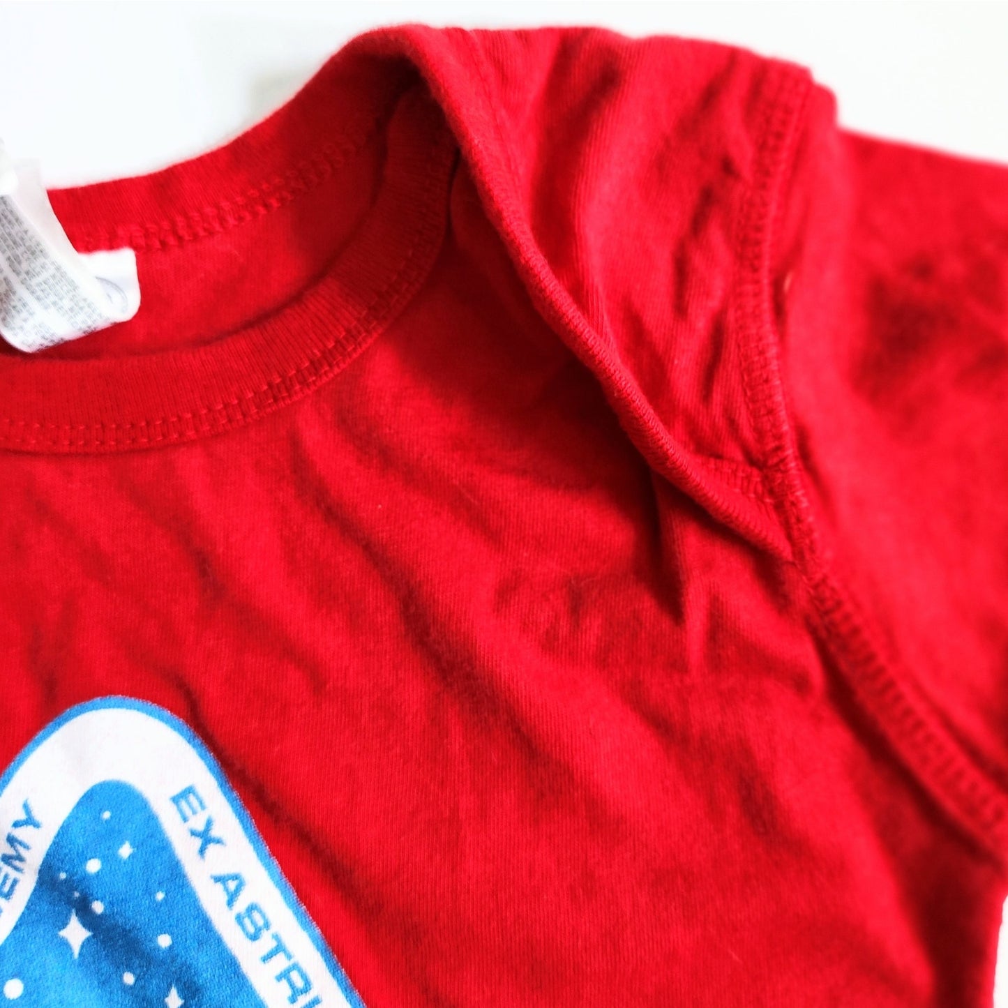 NASA Starfleet Academy Recruit Red Baby Bodysuit by Rabbit Skins Size 24 Months