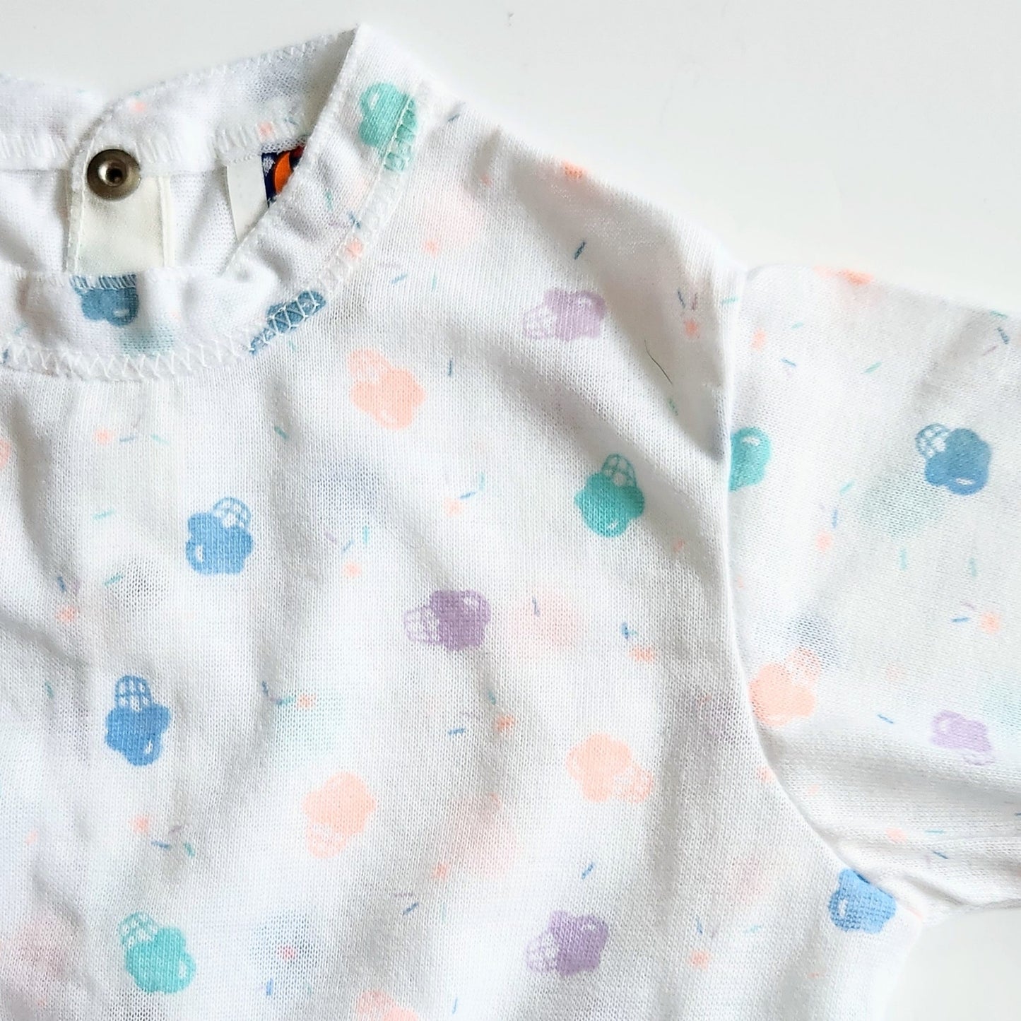 Carter's Toddler Vintage 80s Pajamas Long Sleeve Footies Pastel Ice Cream Cones Size 2T