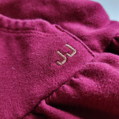 Janie and Jack Burgundy Hooded Dress Size 5 French Terry Dropped Waist Preppy
