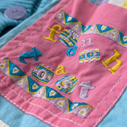 French Toast	by Lollytogs Vintage 1980s Turquoise Pink Easter Egg Jacket Size 6