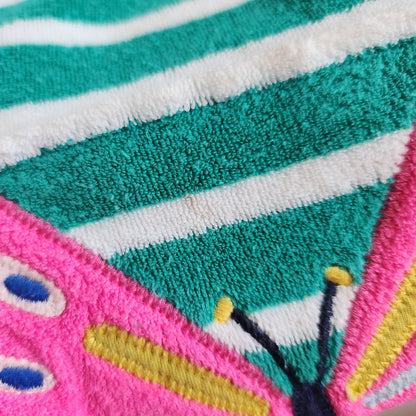 Mini Boden Girls Appliqué Towelling Throw-on in Aquamarine Butterfly Size 4-5 Y | 110 cm