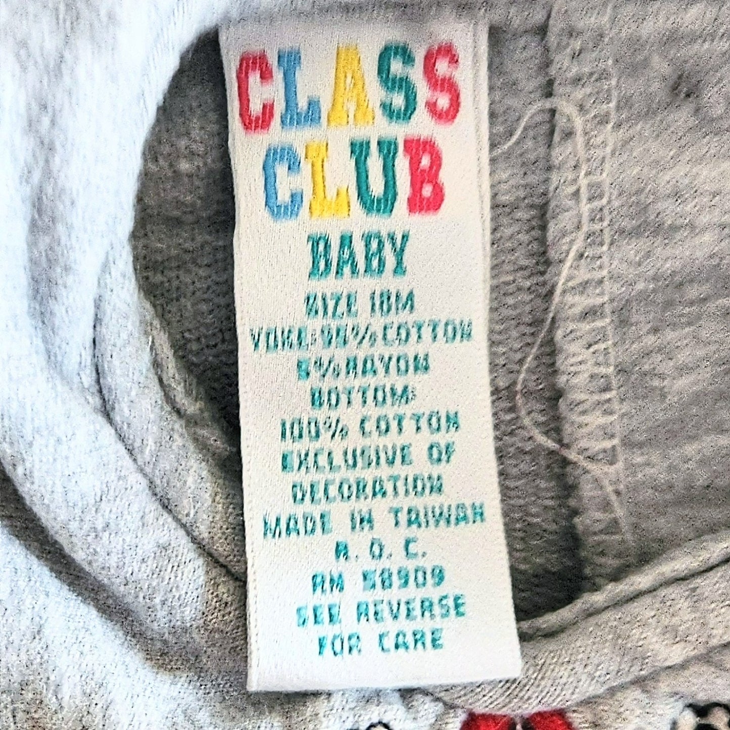 Class Club Vintage 90s Red Gray Floral Long Sleeve Bubble Suit Romper Sz 24 mos